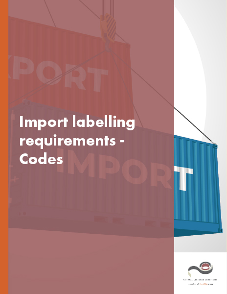 Import labelling requirements - Codes