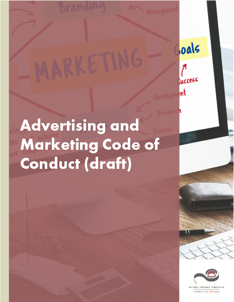 Cover page image for the Advertising and Marketing Code of Conduct (Draft)